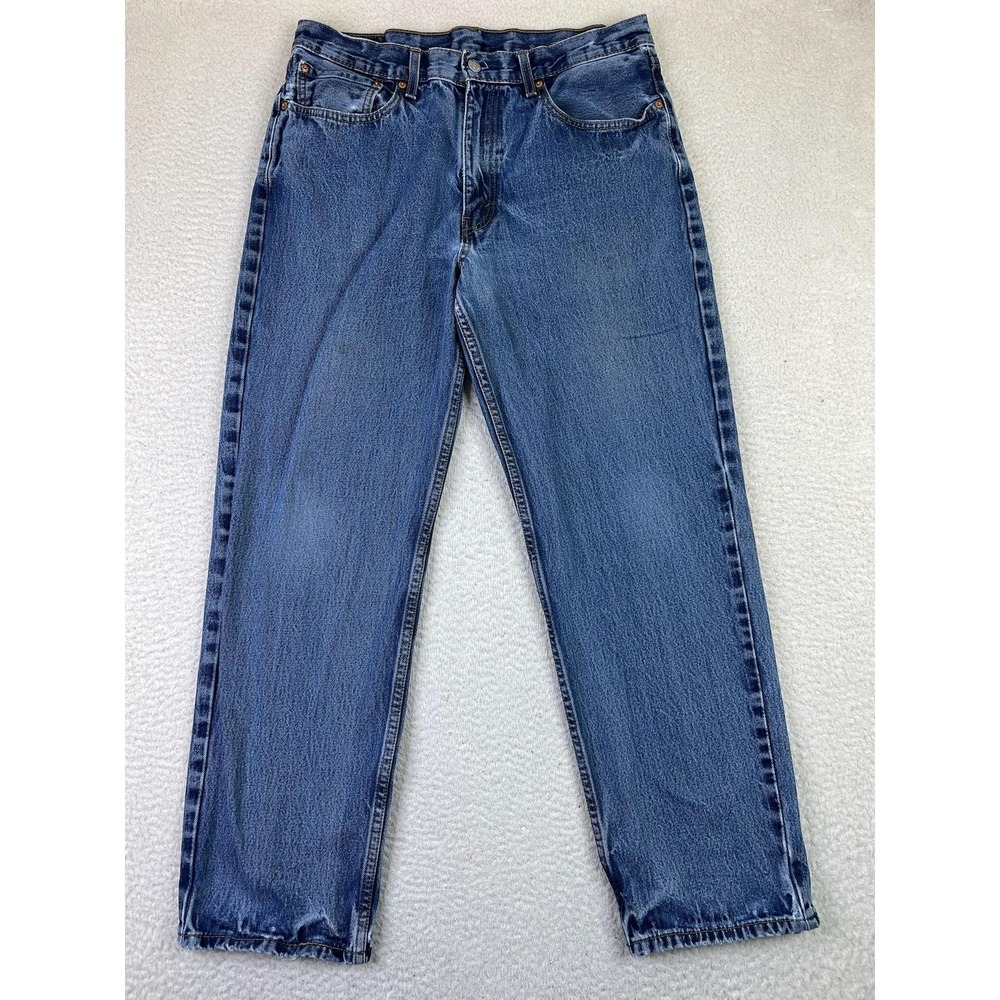 Levi's 550 Jeans Mens 36x28 Blue Relaxed Tapered Leg Zip Fly Denim Pants Y2K